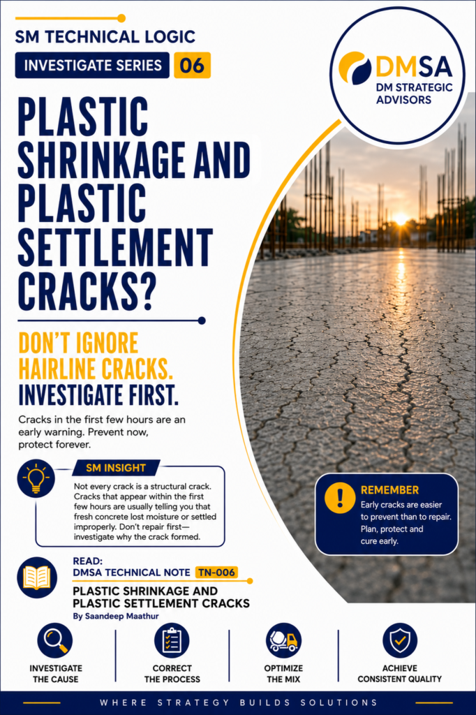 TN - 006 - Technical Notes | Plastic Shrinkage and Plastic Settlement Cracks 2 Plastic Shrinkage and Plastic Settlement Cracks